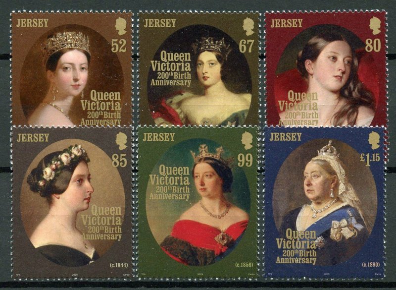 Jersey 2019 MNH Queen Victoria 200th Birthday 6v Set Art  Royalty Stamps