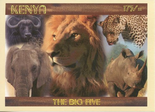 Kenya 2016 TOURISM 2016 THE BIG FIVE ANIMALS SS MNH