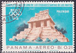 Panama 477d CTO 1967 Ruins of Palenque, 1968 Olympics