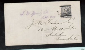Newfoundland #76 Used On Cover To Halifax Nova Scotia Type B Surcharge **Cert.**