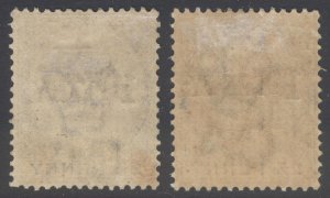 Tobago 1889 1d on 2 1/2d Ultra WIDE SPACE Scott 29&29a SG29&29a MH Cat $410