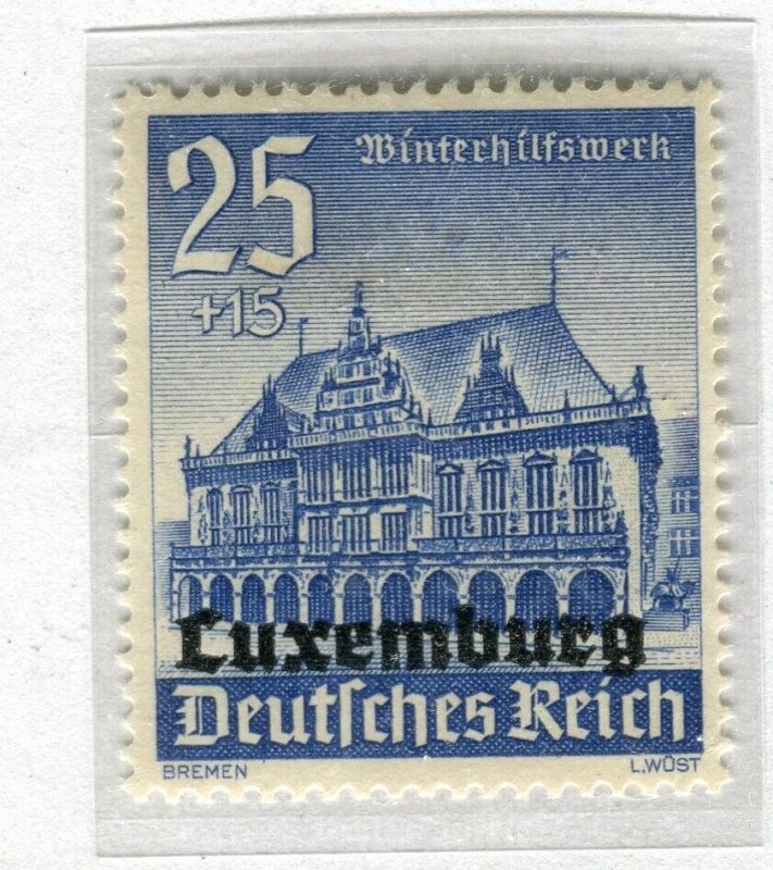 LUXEMBOURG; 1940s early WWII Occupation issues fine Mint 25pf. value