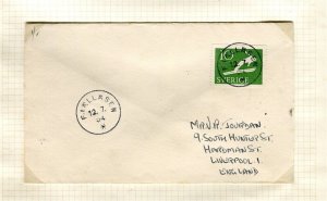 SWEDEN; 1954 Arctic POSTMARK Letter/Cover fine used, Fjallasen