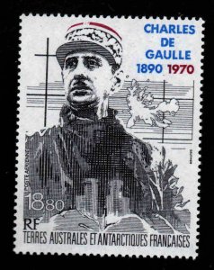 FSAT TAAF Scott C117 Charles De Gaulle Airmail stamp