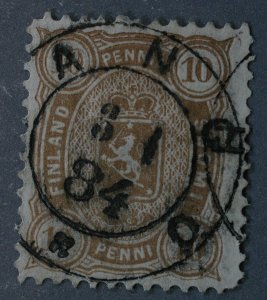 Finland #27 Used VG Perf 12.5 Spot of Thin Cancel Dated 3 1 84