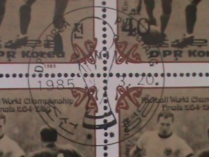 ​KOREA-1985-SC# 2475-WORLD CUP SOCCER -CTO-MINI SHEET-VF-LAST ONE-HARD TO FIND