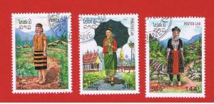 Laos #839-41  VF used Women  Free S/H