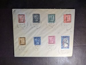 1928 Albania Mbledhjes Overprint Stamp Set Souvenir Cover