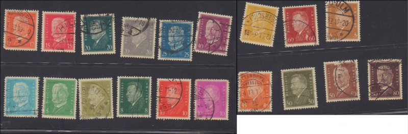 Germany #366-384, Complete Set(19), 1928-1932, Used