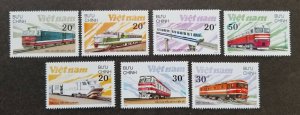 *FREE SHIP Vietnam Train 1988 Locomotive Railway Transport Vehicle (stamp) MNH