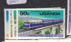 Uganda Trains SC 155-8 MNH (8fdr) 