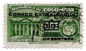 (I.B) Colombia Revenue : General Duty 1c (Postal Overprint)