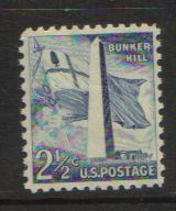 #1034 MNH  2 1/2c Bunker Hill Liberty Series 1954-61 