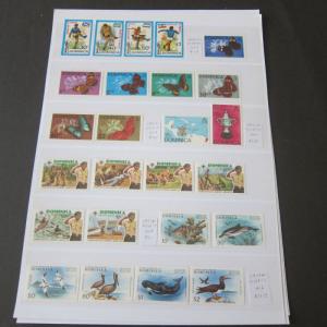 Dominica modern sets 104 stamps All MNH - Offer
