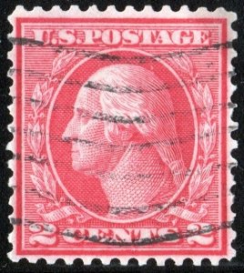 SC#406 2¢ Washington Single (1912) Used