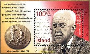 88476 MNH ISLANDIA 2002 CENTENARIO DEL NACIMIENTO DE HALLDOR KILJAN LAXNESS