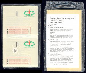 Canada Sc# 1-ST MNH Pack/12 (SEALED) 1983 Stick 'n Tic Experimental Label