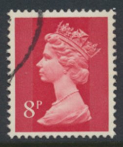 GB  Machin 8p X878 2 phosphor bands Used SC#  MH64  see scan and details