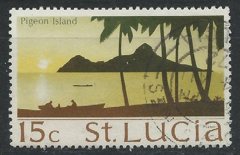 St Lucia 1970 - 15c Pigeon Island - SG283 used