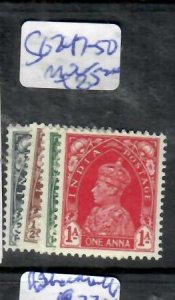 INDIA KGVI 3P-1A     SG 247-250        MOG      P0512A H