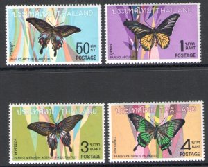 1968 Thailand - Thailand - Stanley Gibbons n. 602/05 - Butterflies - 4 values -