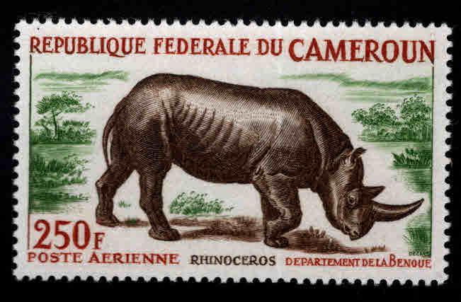 Cameroun Scott C51  MNH* 1964 Rhinocerous stamp