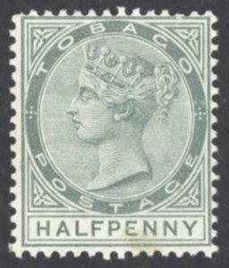 Tobago Sc# 15 MH (b) 1886 ½p dull green Queen Victoria