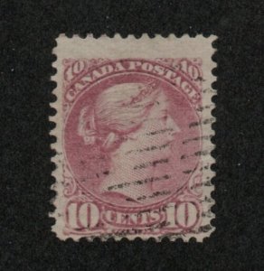 Canada Scott 40 10-cent Victoria used Dull Rose Lilac color 2021 cv $90.00