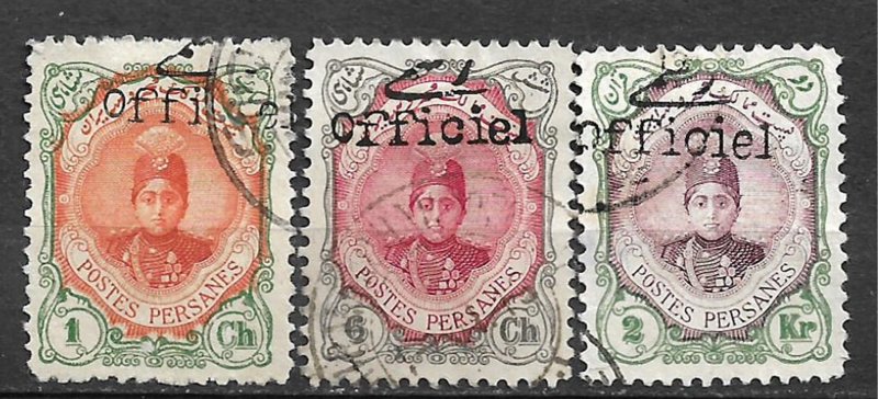 COLLECTION LOT OF #538 IRAN 3 STAMPS 1911 CV=$33