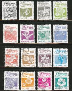 Nicaragua Scott 1209-1224 used 1983 stamp set