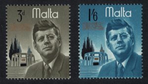 Malta President Kennedy Commemoration 2v 1966 MNH SG#371-372