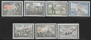 Cuba 625-628, C200-C202 1st Anniversary of Revolution set MNH Scott c.v. $12.10