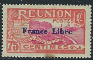 Reunion 179 MH 1943 overprint; stain at bottom (ak3649)