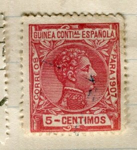 SPANISH GUINEA; 1907 early Alfonso issue fine used 5c. value