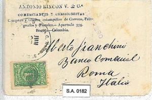 POSTAL HISTORY : COLOMBIA - COVER to ITALY