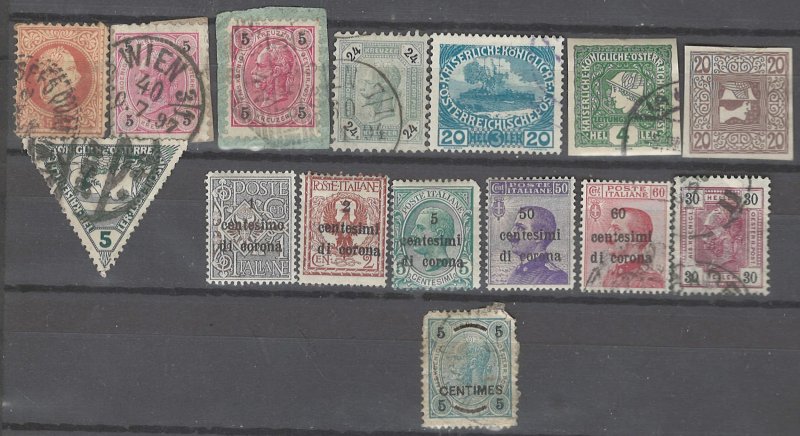 COLLECTION LOT # 2459 AUSTRIA  15 STAMPS 1867+ CLEARANCE CV+$25