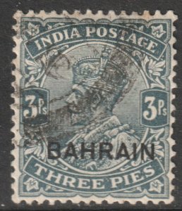 Bahrain Scott 1 - SG1, 1933 George V 3p used