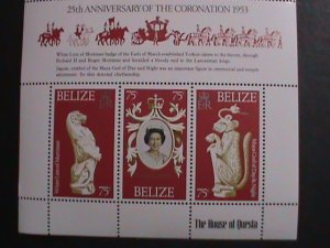 BELIZE 1978  25TH ANNIVERSARY-CORONATION OF QUEEN ELIZABETH II MNH  S/S VF