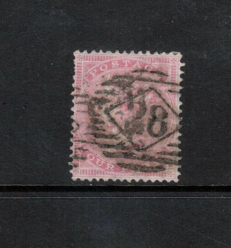 Great Britain #26 Very Fine Used Rose White Rare Watermark Large Garter