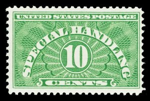 Scott QE1b 1955 10c Special Handling Dry Printing Mint F-VF NH Cat $10