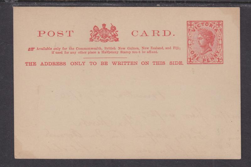 Victoria H&G 25a mint. 1p Queen Victoria Postal Card, VF