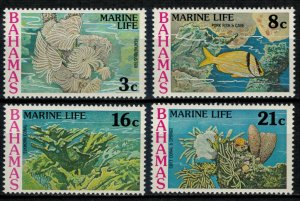 Bahamas #406-9* NH  CV $9.90  Marine Life set & Souvenir sheet (punched)