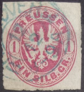 Prussia Scott #17 1861 Used