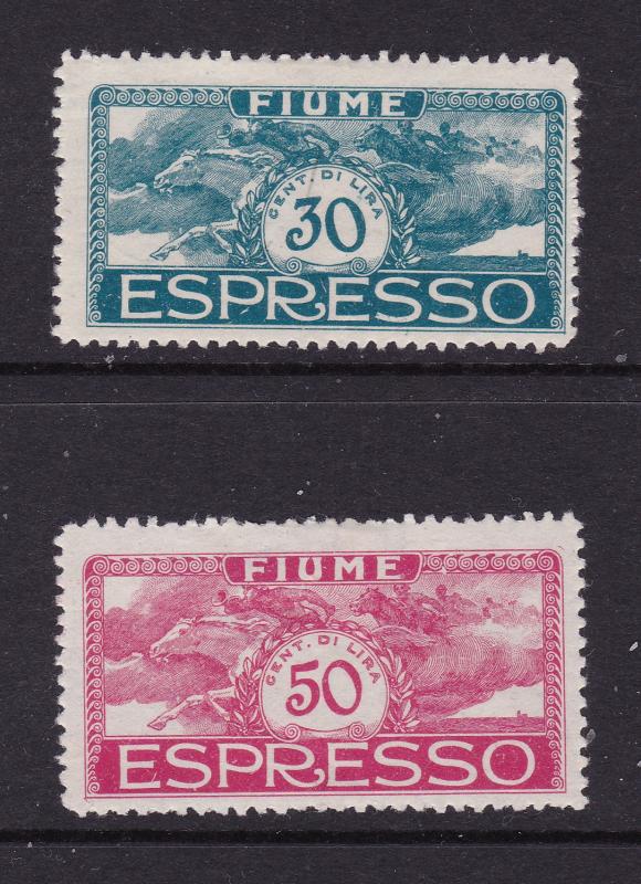 Fiume x 2 MH Express stamps