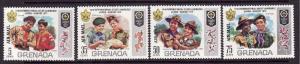 Grenada-Sc#C23-6-unused hinged airmail set-Scouts-Jamboree-1972-