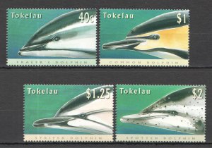 B0932 Tokelau Fauna Fish & Marine Life Dolphins 1Set Mnh