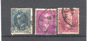 France 1933 Scott 291-93 U fvf scv $12.15 less 90%=$1.22 BIN