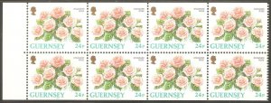 GUERNSEY Sc# 489b MNH FVF Booklet Pane Flowers