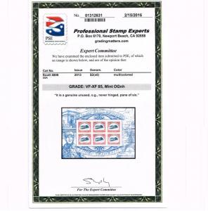 AFFORDABLE GENUINE SCOTT #4806 MINT PRISTINE OG NH PSE CERT FULL SHEET #6379