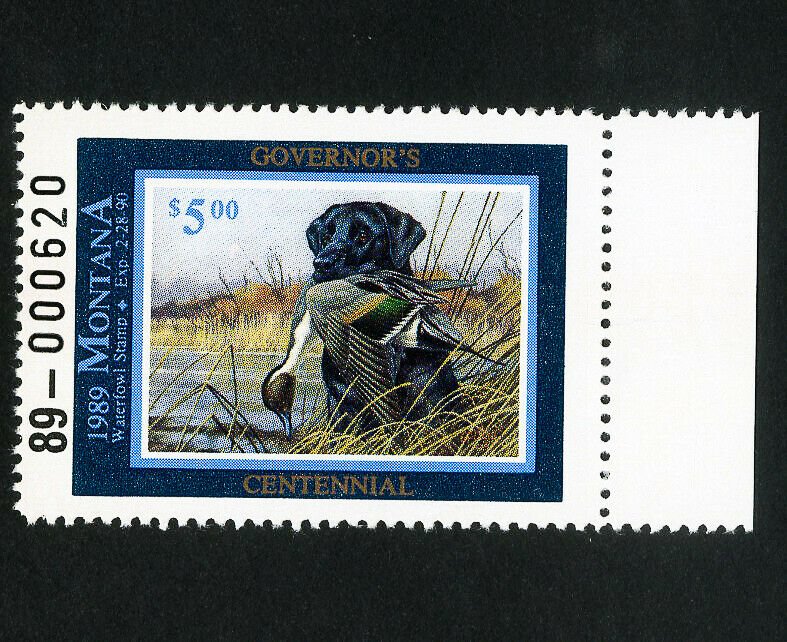 US Duck Montana Stamps # 37a XF Governors edition OG NH Scott Value $140.00